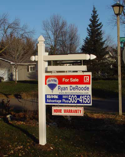 Real estate yard sign installed by All Signs Inc, serving the Mississippi Gulf Coast